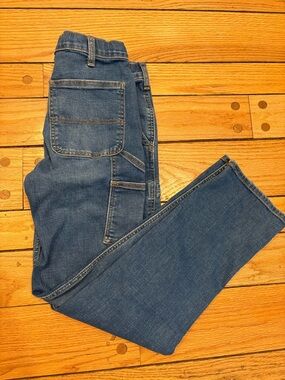 Abercrombie kids Blue Loose Utility Carpenter Jeans Classic workwear  size 13/14